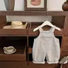 [Tian Xiaosi] Figura da Maçãzinha! Conjunto de Moletom Listrado Super Fofo e Macacão de Veludo Cotelê para Meninas, Moderno