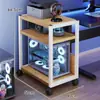 Soporte de Gabinete de Escritorio, Base Móvil para Sala de Juegos, Estante de Almacenamiento y Organización de Múltiples Niveles, Carrito Pequeño de Pie