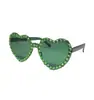 Nuevas Impresionantes Gafas de Sol Incrustadas de Diamantes, Modernas Gafas de Corazón para Dama, Gafas de Sol Decorativas para Estudio de Fotografía de Bodas y Fotografía Callejera