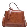 Bolso vintage chic de otoño e invierno para mujer, popular, nuevo, estilo Hong Kong, moda, textura, color sólido, bandolera, pequeño, cuadrado, 2019