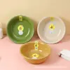 Set de Tres Piezas de Lavabo con Orejas de Gato para Estudiantes y Niños, Engrosado de Dibujos Animados, Lavabo de Plástico y Tina de Pies para Montar en la Pared sin Taladrar