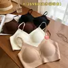 Sensación de terciopelo cepillado, hermoso sujetador de espalda cruzada, cuello en V, copa U, ropa interior femenina cálida y amigable con la piel, copa fija, suave y lisa 2698