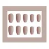 Unhas de Manicure Ballet Fosco Carnudas, Unhas Caixão Foscas, 24 Peças de Unhas Postiças Trapezoidais Prontas