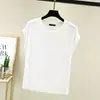 Camiseta de manga corta con cuello redondo, estilo nuevo para primavera y verano, para mujer, holgada y ligera, top versátil, versión coreana, tejido modal, camiseta básica talla grande