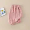 Calças de fleece para meninas, espessadas para aquecer no outono e inverno, calças de moletom para bebês, macacão de fleece casual longo para bebês, estilo moderno