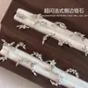 Decorações de Borboleta para Nail Art com Strass Lateral, Item Quente de Celebridade da Internet, Laço com Zircônia 3D Super Brilhante Prata para Decoração de Unhas
