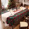 Mantel Navideño Ovalado Impermeable y a Prueba de Aceite Sin Lavado Lujo Accesible Gama Alta Nuevo 2024 Tema Navideño Mantel Decorativo