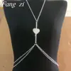 Amazon accesorios transfronterizos moda cadena de pecho de diamantes de imitación multicapa club nocturno sexy amor cadena corporal cadena corporal