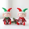 Decoração de Natal boneco elfo enfeites Presente de Natal figura de elfo de Natal brinquedo adereço para decoração de árvore de Natal