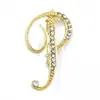 Temperamento de comercio exterior europeo y americano 26 broches de letras inglesas femenina diamante personalidad Joker moda corsage pin masculino accesorios