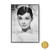 Pintura Decorativa Moderna Nórdica Audrey Hepburn Sala de Modelos Sala de Exposiciones Pintura Colgante en Blanco y Negro Pintura para Porche Belleza Personajes de Sala de Estar