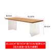Nueva mesa de comedor de madera maciza acrílica de estilo nórdico, mesa de comedor sencilla de madera de fresno, mesa rectangular para apartamentos pequeños y hogares.