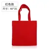 Bolsa de lona de algodón blanca lisa al por mayor en stock pintada a mano color ecológico bolsa de lona roja para compras portátil
