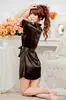 Fabricantes de lencería para sexo nocturno suministran tallas grandes Explosiones de Taobao Vestido de seda helada Bata de baño Camisón Sexy para dormir