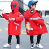 Chaqueta de Algodón con Plumas para Niños 2025 Invierno Nuevo Gafas de Araña para Niños Abrigo de Algodón Abrigo de Algodón Grueso de Longitud Media para Niños