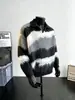 Suéter Retro Estilo Perezoso de Piel Sintética de Visón con Bloques de Color y Rayas para Hombre, Suéter de Estilo Americano con Cuello Camisero para Pareja, Tejido de Punto Irregular