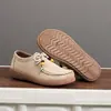 Zapatos Casuales de Cordones Birkenstock Estilo Británico Retro Nuevo para Mujer Primavera y Otoño Zapatos Planos Versátiles de Moda de Ante para Mujer