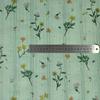 Tecido de Algodão Jacquard Listrado Estampado com Tira Floral de Girassol Tecido para Vestido Camisa Estilo Fresco Estilo Pastoral