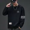 Sudadera de Cuello Redondo para Hombre, Marca de Moda Otoñal, Versátil Estampada Holgada de Manga Larga Ropa Interior para Hombre y Mujer, Ropa de Pareja, Tops para Estudiantes