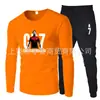 2025 Nuevo Traje de Dos Piezas para Actividades al Aire Libre, Camiseta Cómoda de Manga Larga con Cuello Redondo de Marca de Moda + Pantalones de Chándal