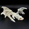 Dragón Volador de Doble Cuerno Impreso en 3D con Alas, Articulado Flexible Móvil Gradiente Láser Modelo Popular Juguete para Niños