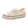 2026 Estilo Coreano Sapatos de Lona com Solado Grosso Feminino Verão Cadarço Versátil Moda Tendência Casual Sapatos de Skate Preto