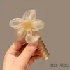 Diadema de malla con forma de flor para mujer, banda para el pelo, elástica y duradera, para el verano