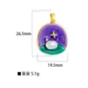 Pingente para Mulheres Estilo Pintura a Óleo Jardim de Monet Pingente Redondo de Flor para Mulheres Moda Elegante Simples Corrente para Clavícula Pingente Atacado