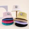 Sombrero de Pescador Infantil de Primavera y Verano de Doble Cara con Patrón de Carita Sonriente, Sombrero para el Sol Simple con Protección Solar, Sombrero de Pescador Plegable Casual y Versátil