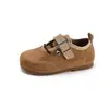 Zapatos pequeños de cuero para niña, colección primavera/otoño 2026, estampado de leopardo retro, elegantes y a la moda, suela blanda, zapatos de bebé, planos estilo Birkenstock