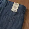 Pantalones de Lino Puro Suave para Hombre, Rectos, de Negocios y Casuales, Delgados, Refrescantes y Transpirables, Importados, Verano 2025