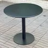 Conjunto de Mesa y Sillas Moderno para Exterior para Área de Ocio en Balcón, Mesa Redonda de Acero al Carbono para Patio al Aire Libre, Muebles de Plástico para Uso en Exterior de Tienda de Té de Leche