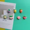 Novo Frutas Cereja Morango Pêssego Limão Grampo Leque Resina Acessórios DIY Creme Gel Acessórios de Cabelo Material