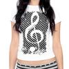 Camiseta de Manga Corta Estampada Y2K Europea y Americana de Verano Top de Manga Corta con Cuello Redondo Personalizada Retro Oscura Ins Slim Camiseta Corta