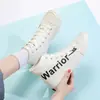 Tênis Feiyue Masculino e Feminino, Tênis Estampado com Letras, Sapatos Casuais Versáteis para Estudantes, Tênis de Lona de Cano Alto, Sapatos Brancos Respiráveis
