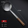 Set de Utensilios de Cocina de Acero Inoxidable Hotel Bistec Espagueti Pala para Freír Cuchara Doméstica Anti-quemaduras con Mango de Madera