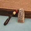 Colgante de la Fortuna de Latón Llavero Personalizado Encanto Tarjeta de la Fortuna Auspiciosa Accesorio Colgante Portátil