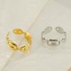 Anillo de nariz de cerdo hueco de acero titanio de fábrica nicho diseño simple de moda anillo de acero titanio apertura ajustable venta al por mayor
