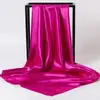Bufanda Cuadrada Grande Bufanda Monocromática de Primavera y Otoño Bufanda de Satén Bufanda de Estilo Coreano para Mujer Combinable para Todo Bufanda Decorativa de Arte Profesional Bufanda de Estilo Coreano