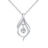 Collar con colgante clásico romántico de plata de ley S925 Elaine para mujer, con diamante de 1 quilate, diseño nicho, elegante, para combinar con todo, para el cuello