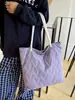 Bolsa Nuvem Casual de Grande Capacidade para Estudantes Frequentar Aula Bolsa de Ombro de Lona Versátil Simples para o Dia a Dia Tote de Ombro