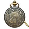 Reloj de bolsillo de bronce vintage tema Lannister rugiendo reloj de bolsillo de cuarzo de bronce directo de fábrica reloj de regalo al por mayor