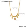 Joyería Bohemia de Oriente Medio con esfera digital romana y borlas, collar con diseño de circonita, acero de titanio, joyería de temperamento para mujer