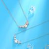 Collar de plata de ley S925 con forma de estrella pequeña, ideal como regalo de cumpleaños para novias, cadena de clavícula de alta calidad.