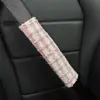 Almofada de assento de carro de verão linho cor rosa costura estilo Chanel carro almofada de assento confortável carro Quatro Estações Universal para mulheres