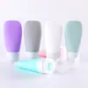 Set de botellas pequeñas de silicona en forma de abanico para viaje, para sub-embotellar cosméticos, set de sub-embotellado de agua y leche, botella de crema para sub-embotellar
