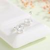 Aretes de tuerca cuadrados de piedra blanca de alta calidad con hilo, moda para mujer, elegantes, estilo europeo y americano, simples, combinan con todo, joyería para la oreja al por mayor