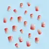 Unhas Manicure Degradê com Glitter Casual, Clareamento e Nuvens Flutuantes, Adesivos de Unha Doces, Unhas Degradê Usáveis Mais Vendidas do Douyin