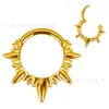 Argolas de Nariz Pontiagudas Guanzhi Niu F136 / G23 em Liga de Titânio Argolas Fechadas Contínuas Joias de Piercing para Nariz com Espinhos em Estoque
