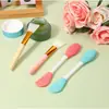 Pincel Facial de Material Prt com Duas Pontas, Escova Massageadora de Limpeza Facial, Aplicação de Máscara de Lama, Ferramenta de Beleza Facial, Pincel Portátil